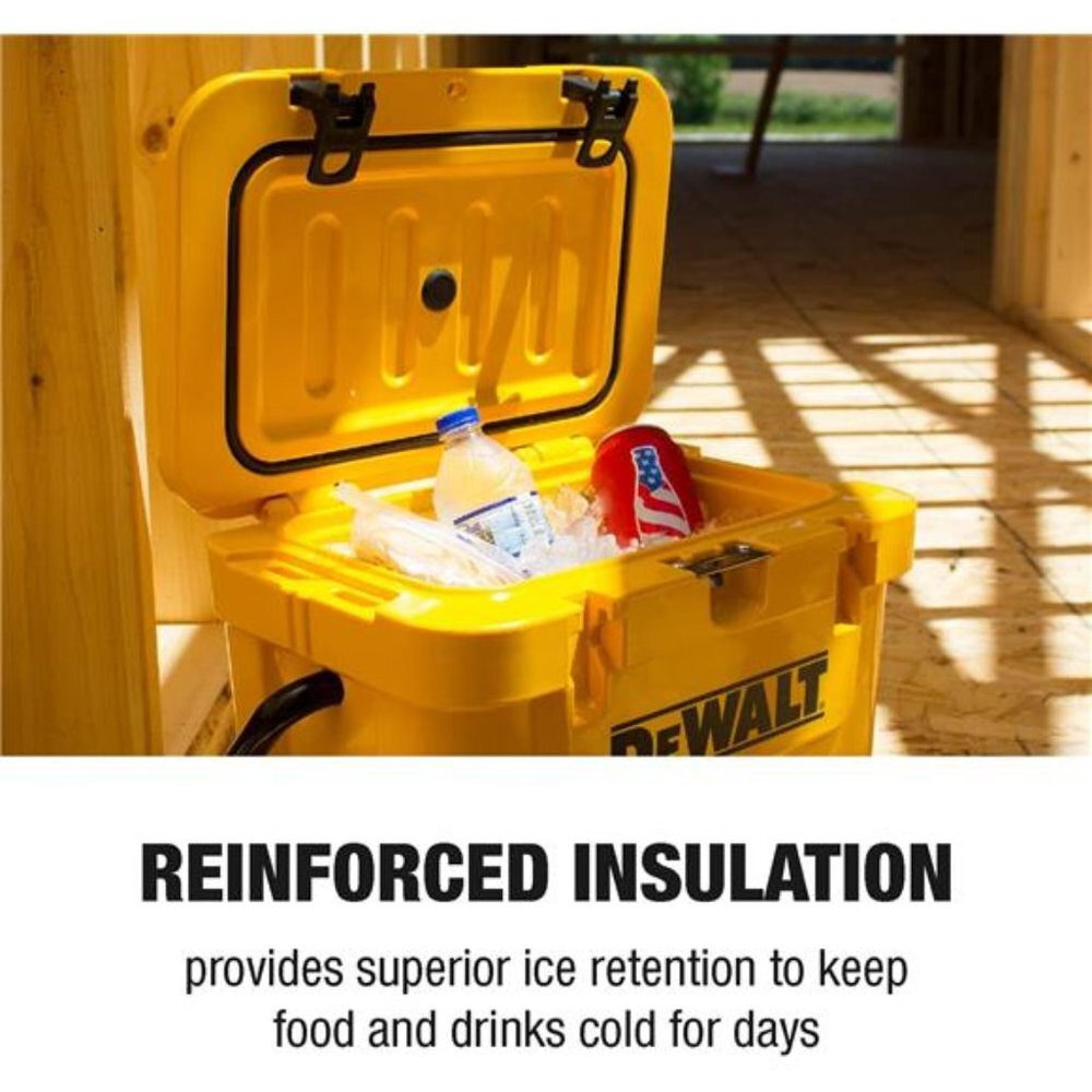 DEWALT 10 Qt Roto Molded Lunch Box Cooler, Heavy Duty Ice Chest for Camping